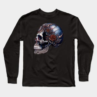 Stunning Sugar Skull Art for Día de los Muertos Celebrations Long Sleeve T-Shirt